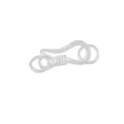 Sterling Silver S Hook Fish Clasp with Jump Ring #51271