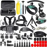 HEYInova Action Camera Accessories,61 in 1 Action Camera Accessory Kit for AKASO EK7000 GoPro for Hero 11 10 9 8 7 6 5 4 Hero Session GoPro Max Insta360 Xiaomi Yi DJI AKASO Campark Action Camera ﻿