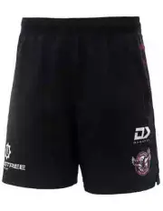 Manly Sea Eagles 2022 NRL Mens Black Gym Training Shorts Sizes S-7XL