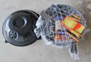 Jumbuck Globe Charcoal Kettle Grill + Set of BBQ Tools + Bag of Smoking Chips