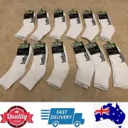 Quality mens bamboo socks sports socks crew socks 92% bamboo yarn white AU stock