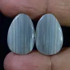 100% Natural Unique Pair MONTANA Agate 26.10Cts. Pear Cabochon Loose Gemstone