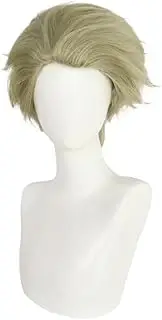 BELEB Anime Kento Nanami Cosplay Wig, Men's Short Hair with Free Wig Cap, for Halloween, Party, Carnival, Nightlife, Concerts, Weddings Yellow