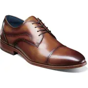 Stacy Adams Bryant Cap Toe Oxford in Tan at Nordstrom, Size 14