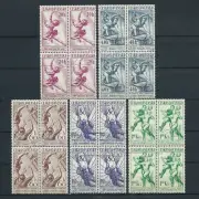 1958 CHECOSLOVAQUIA—DEPORTE 942/946—SERIE COMPLETA EN BLOQUE 839/843 CTO