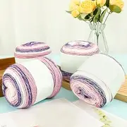 4 Pcs Ombre Yarn for Knitting Crocheting and Crafts DIY Flexible Soft Cotton Gradient Yarn for Making Blanket Scarf Shawl Sweater (Purple)