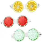 Baluue 3pcs Fruit Ice Eye Mask Cooling Pads Skincare Cooling Blindfold Patch Face Cold Eye Pads Cooling Eye Pads Charms Fruitful Skin Care Products Heated Eye Mask Fruits Pvc