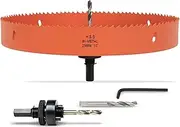 VIKITON 10 Inch Hole Saw with Arbor for Metal Wood Plastic, 10 in Bi-Metal Hole Cutter for Different Project with Smooth and Flat Drilling Edge, Fast Chip Removal, Lighter and Portable