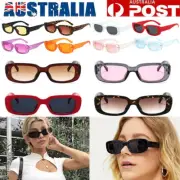 Rectangle Sunglasses for Women Retro Mirrored Lenses Square Vintage Glasses 90s