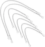 7pcs Tag Chain Emergency Stop Switch Cover Foldable Heater Rotatable Sign Parts Switch Cover Screen Sinks Wall-Mounted Handle Fixed Base Trailer Cable Apparel Silver Iron