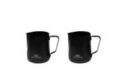 2PK Coffee Culture Stainless Steel 350ml Milk Frothing Jug Container Matte Black