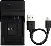 EN-EL12 USB Charger for Nikon Coolpix AW130, AW100, AW120, AW110, S6200, S6300, S8100, S8200, S9100, S9300, S9500, S9900 Camera and More