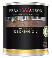 Feast Watson MATT LOOK DECKING OIL 250ml Lower Sheen, Natural Look MERBAU