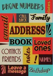Address Book: Retro Style Large Print Address and Phone Number Logbook