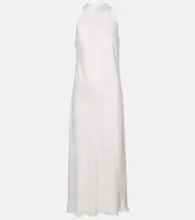 [Galvan] Galvan Bridal Sienna satin midi dress AU 6 white