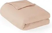 Madison Park Liquid Cotton Luxury Blanket Premium Soft Cozy 100% Ring Spun Cotton for Bed, Couch or Sofa, Twin, Blush