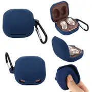 For Samsung Galaxy Buds Live / Galaxy Buds Pro Case, Silicone Case, Hook, Dark Blue