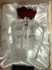 Vintage Oleg Cassini Heavy Crystal Red Lips Perfume Bottle New In Box