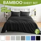 Luxury 100% Cooling Bamboo Sheet Sets High Quality Fitted Flat Sheet Pillow Case