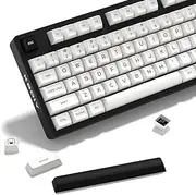 KBDiy Bow Similar to SA Profile PBT Double Shot Keycap Set,160 Keys Black and White Custom Key Caps Keycaps 60 Percent for 61/64/68/84/87/100/104/108 Mechanical Keyboard