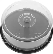 HEATSHAKING Empty Dvd Storage Bucket Disc Cd Dvd Cake Box Holder with Black Spindle for Safe Portable Media Organization and Multiuse Storage
