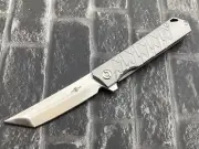 TwoSun Folding Knife YJ01-V1 Titanium Handle Outdoor Knife TS20-YJ01-V1-Ripple
