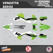 Graphics Kit for Husqvarna TE150 TE250 TE300 (2017-2019) Vendetta-Green