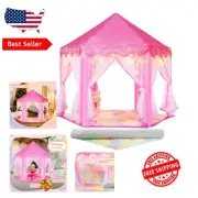 Enchanting Princess Tent with Rainbow Mat & Soft Star Lights - Indoor Play Fun