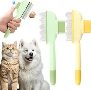 Self-Cleaning Flea Comb for Cats, Cat Comb, Care Device for Pets, Self-Cleaning Cat Brush, Flea Comb, Cat Comb, Massage Comb with Release Button, Dog Comb