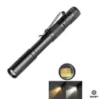 EDC Mini Flashlight Yellow or White Light Small Penholder Pen Light Pocket Torch