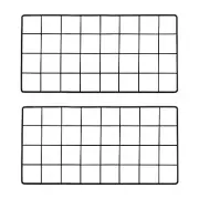 16x8" Wire Grid Panel, 2 Pcs Iron Decorative Wall Grid, Black