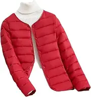 [Generic] Women Lightweight Down Cotton Jacket Spring Coat Tops Short Cotton Jackets Slim Warmth Outerwear