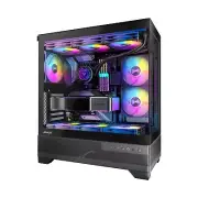 Aqua 7, Pre-Installed 6 × 120mm PWM ARGB Fan, ATX Mid Tower PC Case, Comput