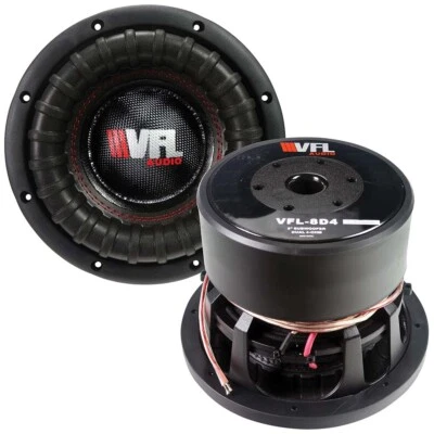 (2) AMERICAN BASS VFL 8” COMPETITION SPL CAR SUBWOOFERS SUBS DUAL 4-OHM (1 PAIR)