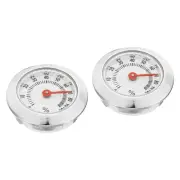 2Pcs Mini 1.1" Round Indoor Outdoor Hygrometer Humidity Monitor Gauge Silver