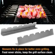 4Pcs/Set Skewer Rack Stainless Steel Barbecue ing Shish Kabob Rack