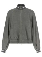 [Brunello Cucinelli] Brunello Cucinelli-Sparkling Felpe Silver-Donna XS
