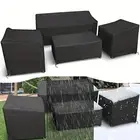 Easily Cleanable 4 Piece Black Oxford Cloth Outdoor Furniture Covers Set