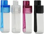 1Pcs 36mm / 51mm Portable Glass Bottle Snuff Snorter Acrylic Pill Case Random Color Attractive Processing