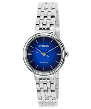 Citizen L Eco-Drive Stainless Steel Blue Dial EM0990-81L 50M Womens Ladies Watch
