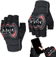 Motorcycle Riding Gloves,Touch Screen Half Finger Gloves | Ergonomic Cycling Mittens, Hot Weather Accessories for Training
