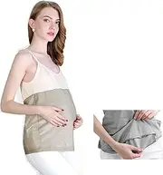 [CNPRAZ] Anti-Radiation Maternity Tops 360°Shielding Radiation Pregnancy Clothes Apron Silver Fiber Radiation Protection Belly Band Vest Pregnant Women Tops,Light Gray,XXL