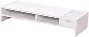 LABRIMP Multi Function Laptop Stand Desktop Monitor Riser Saving White Computer Holder for Notebook Installation Elegant Design for Office Use