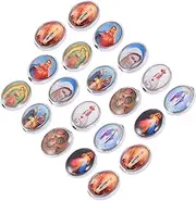 [Gatuida] 20pcs Virgin Mary Catholic Jewelry Accessories Mixed Style Bracelets and Stickers for Fitting Durable Material Unique Retro Design