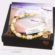 Authentic Alex and Ani Palm, Mango Rafaelian Gold Charm Bangle