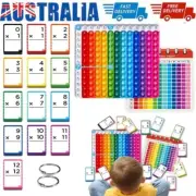 Multiplication Flash Cards + Pop Fidget Chart Hole Punched Math Game Flash