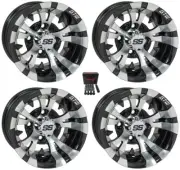 GTW Vampire 10" Golf Cart Wheels/Rims Machined E-Z-GO & Club Car