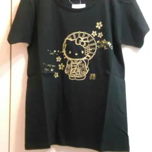 Hello kitty 葉朗彩彩 T恤(黑色)