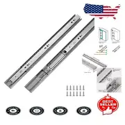 Durable 22 Inch Ball Bearing Drawer Slides with Soft Close - 100 LB Weight Limit