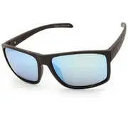Dirty Dog Blast XL Satin Black-Grey/Ice Blue Mirror Polarised Men's Sunglasses 53746